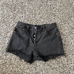 Women's Black Denim Shorts